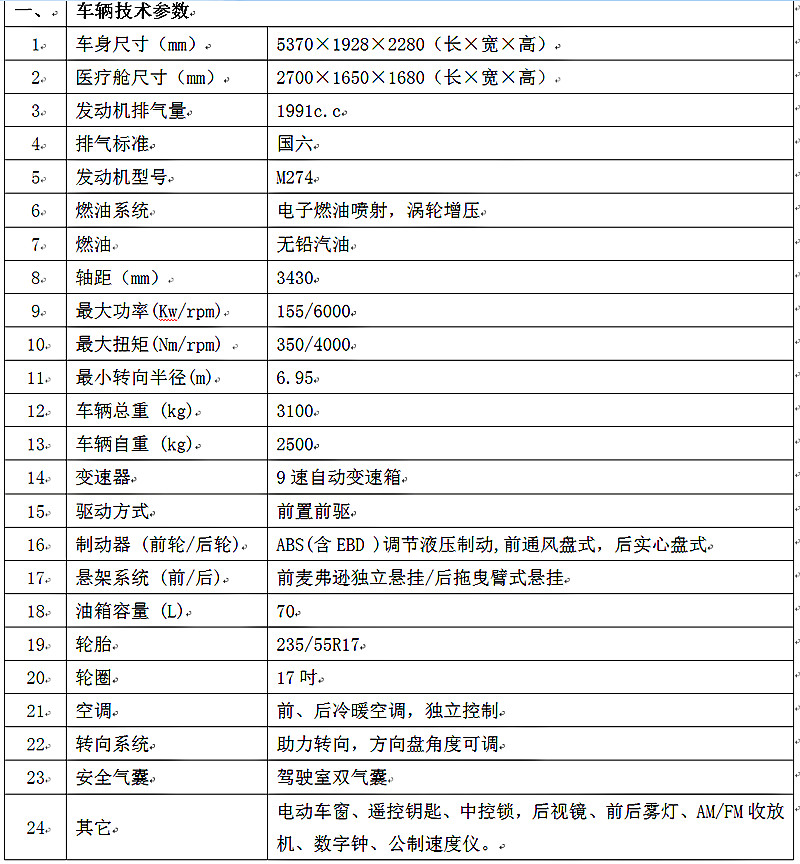 國(guó)六奔馳監(jiān)護(hù)型救護(hù)車